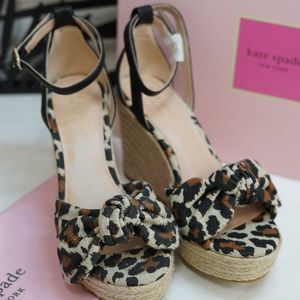 Kate Spade New York Tianna Leopard-Print Wedge Espadrille Sandals (Various Size)